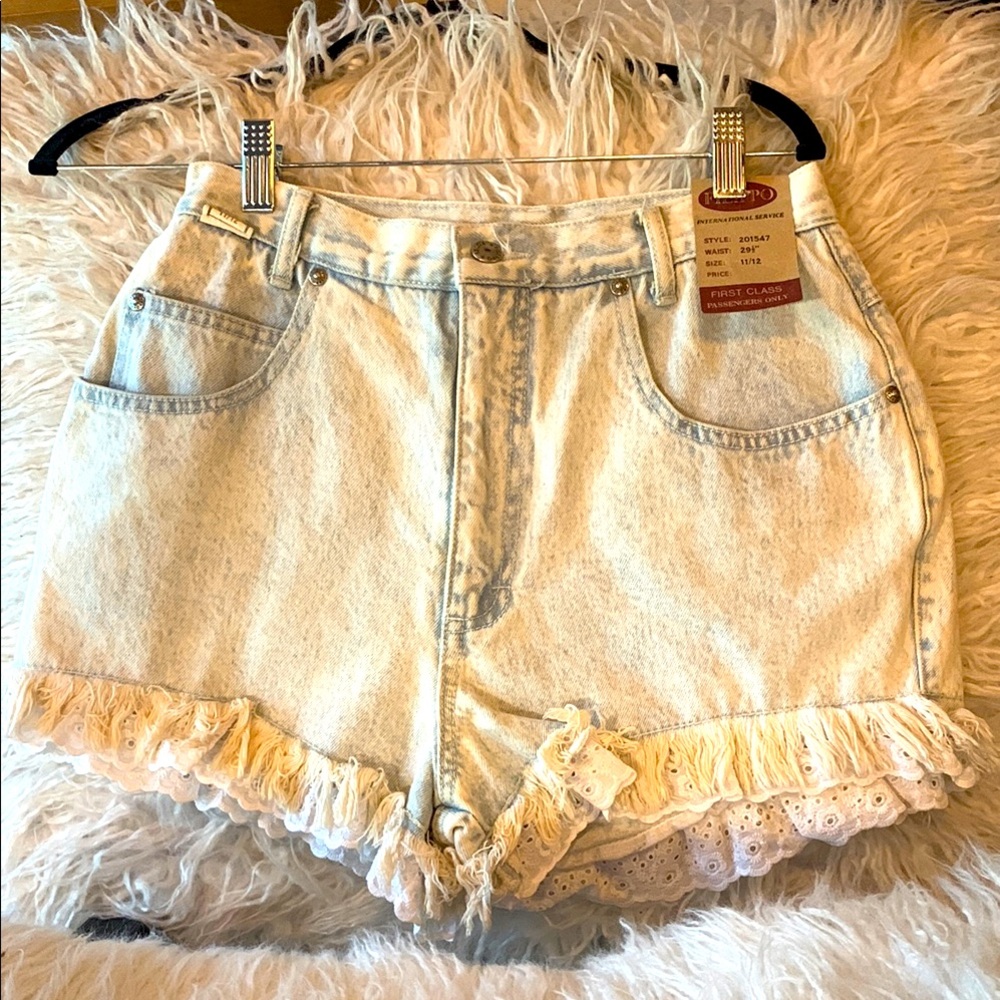 Vintage Short Shorts with Fringe